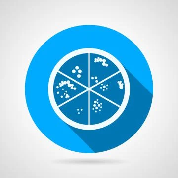 Petri dish round vector icon Stock Illustration