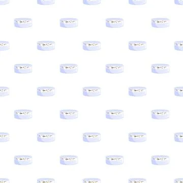Petri dish seamless pattern for science and research Stock Illustration