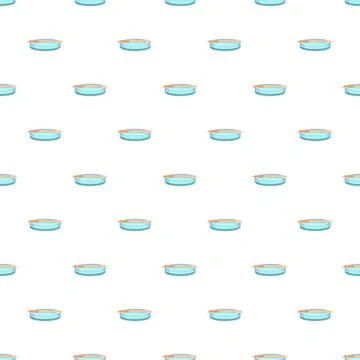 Petri dish seamless pattern for scientific background Illustrazione stock