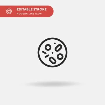 Petri Dish Simple vector icon. Illustration symbol design template for web mo 스톡 일러스트