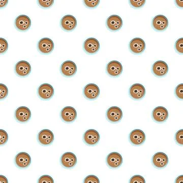 Petri dishes with bacteria pattern seamless background Stock Illustration