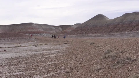 Petrified Forest Tepees Area Walking Trail Stock-Footage 122056774