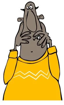 Petrified man Stock Illustration