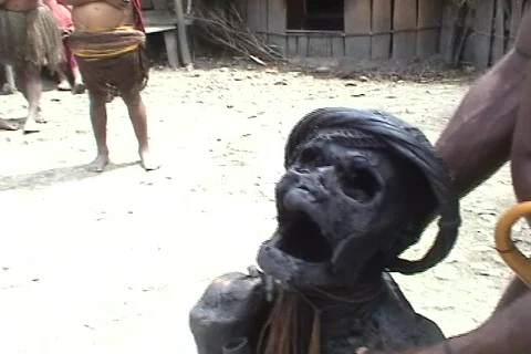 Petrified Skeleton 04 Stock Footage 356845