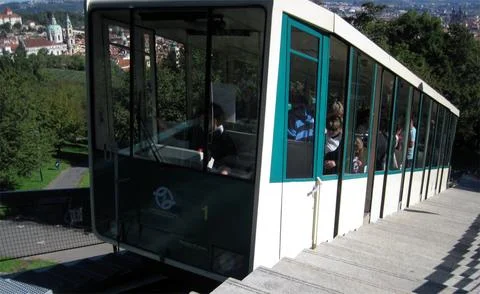 The Petrin funicular in Prague Stock Photos