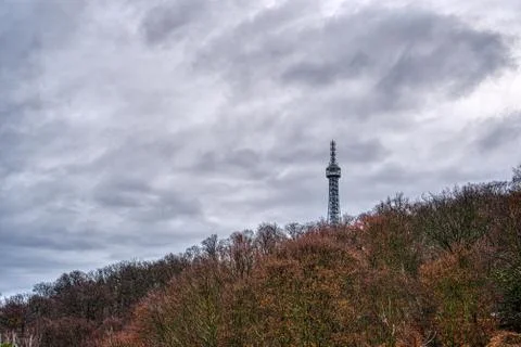 Petrin Tower in Prague Stock Photos