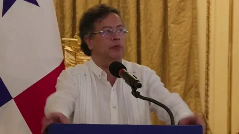 Petro: " Part of the solution to the climate crisis can be found between Panama  Stock Footage 305287809