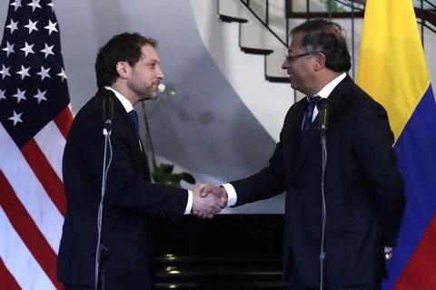 Petro values US interest in solving common problems, Bogota, Colombia - 22 Jul 2 Stockfoto's