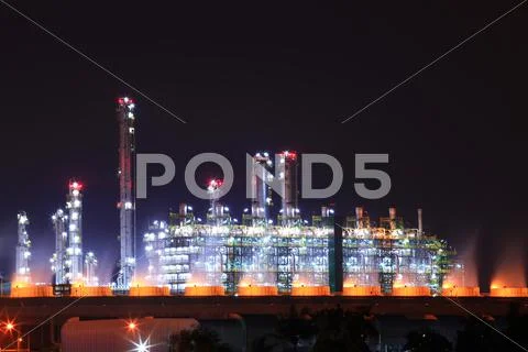 Petrochemical oil refinery plant Stock Photos