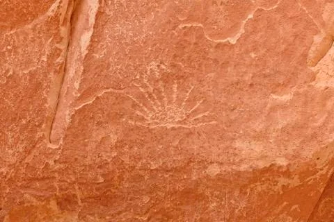 Petroglyph on a Canyon Wall 스톡 사진