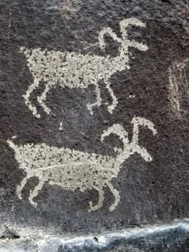 Petroglyph in Eastern Washington Stock Photos
