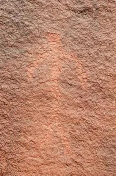 Petroglyph Of Man Stock Photos