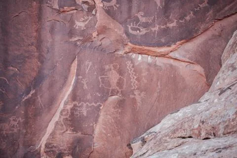 Petroglyph in Moab Stock Photos