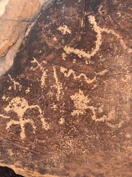 Petroglyph Foto stock