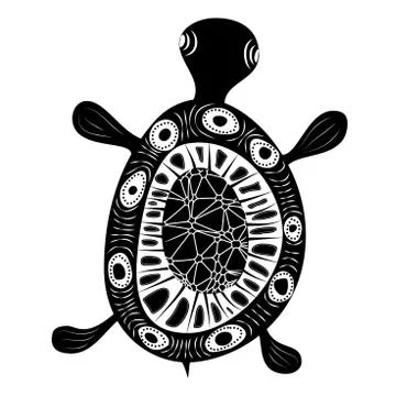 Petroglyphic Turtle - vector illustration Illustrazione stock
