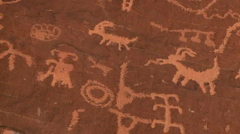 Petroglyphs Video stock 933695