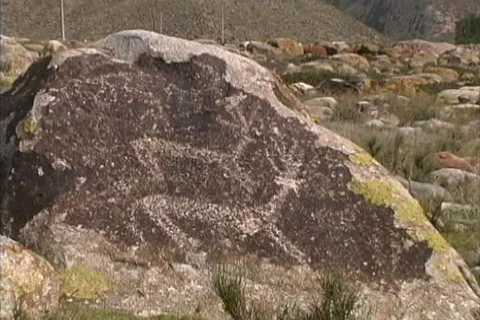 Petroglyphs Krygzstan Stock-Footage 466228