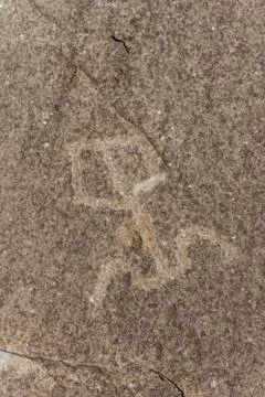 Petroglyphs at Langar Stock Photos