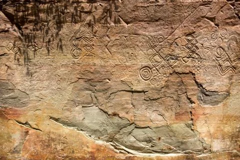 Petroglyphs Foto stock