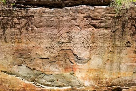 Petroglyphs Foto stock