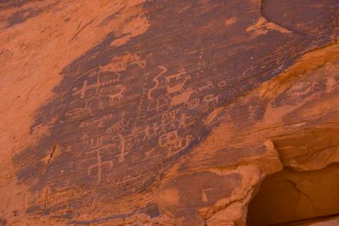 Petroglyphs at Valley of Fire 2 Stock Photos