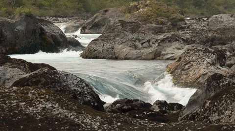 Petrohue river in Chile Stock Footage 63992685