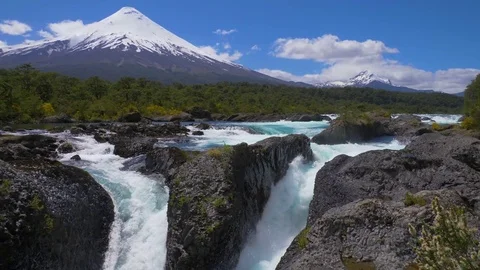 Petrohue waterfalls Stock Footage 83063134
