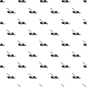 Petrol grass cut machine pattern seamless 库存插图