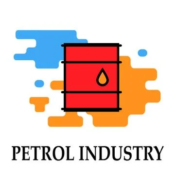 Petrol industry container for liquid Stock Illustration