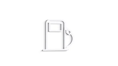 Petrol or Gas station shadow icon isolated on green background. Motion graphics. Vídeo Stock 153808264