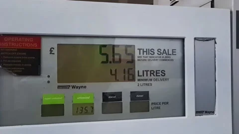 Petrol pump meter. 스톡 동영상 330400956