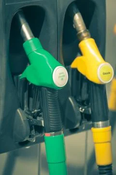 Petrol pumps Stock Photos