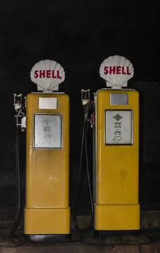 Petrol pumps Stock Photos
