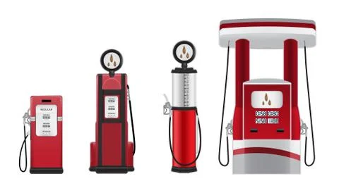 Petrol pumps vector illustration Stock Illustration