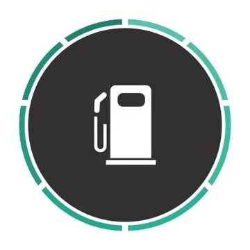 Petrol station computer symbol Stock Illustration