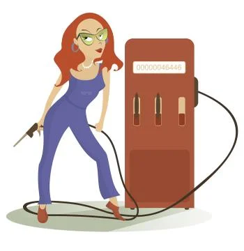 Petrol station Stock Illustration