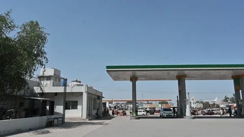 Petrol Station in Moroo , Sindh Stock Footage 159768725
