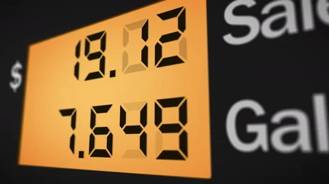 Petrol station pump display, right view, 4K Vídeos de archivo 57629798