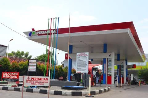 Petrol stations Stock Photos