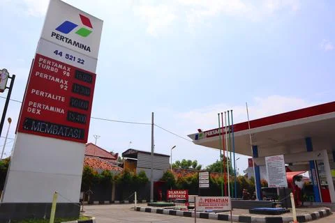 Petrol stations Stock Photos