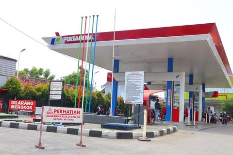 Petrol stations Stock Photos