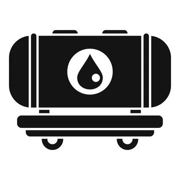Petrol train tank icon simple . Factory effect Stock Illustration