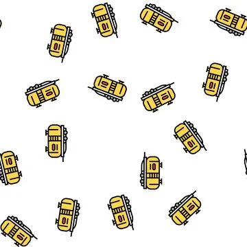 Petrol transportation trailer vector seamless pattern Stock Illustration