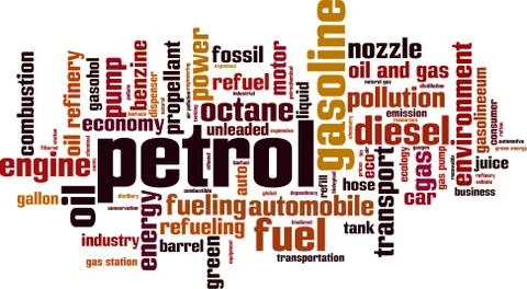 Petrol word cloud Stock Illustration