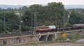 Petroleum Cistern Oil Tank Train Passing Shipping Freight Cargo Transportation HD Footage
