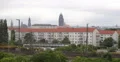 Petroleum Cisterns Oil Tanks Wagons Car Moving Train Passing Dresden Skyline Day 4k or 4k+ Resolution