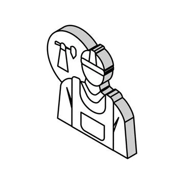 Petroleum engineer technology isometric icon vector illustration Illustrazione stock