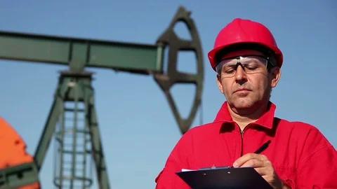 Petroleum Engineer At Work Stock Footage 91654365