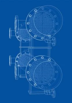 Petroleum Equipment. Vector rendering of 3d Illustrazione stock