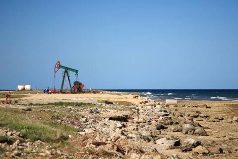 Petroleum extraction in Cuba Stock Photos